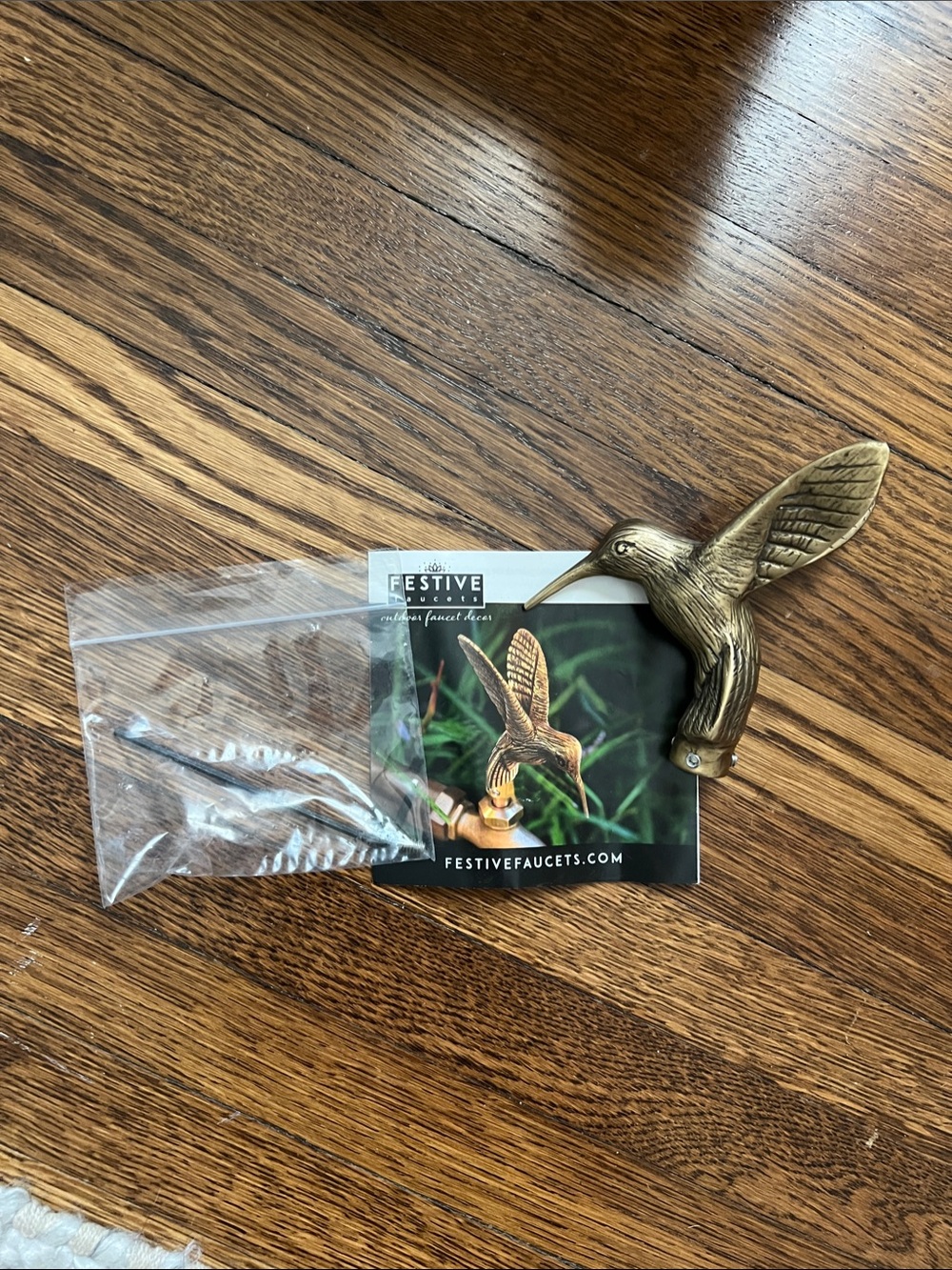 Hummingbird Bird Water Spout in Antique Brass